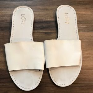 White Ann Taylor Loft Slides